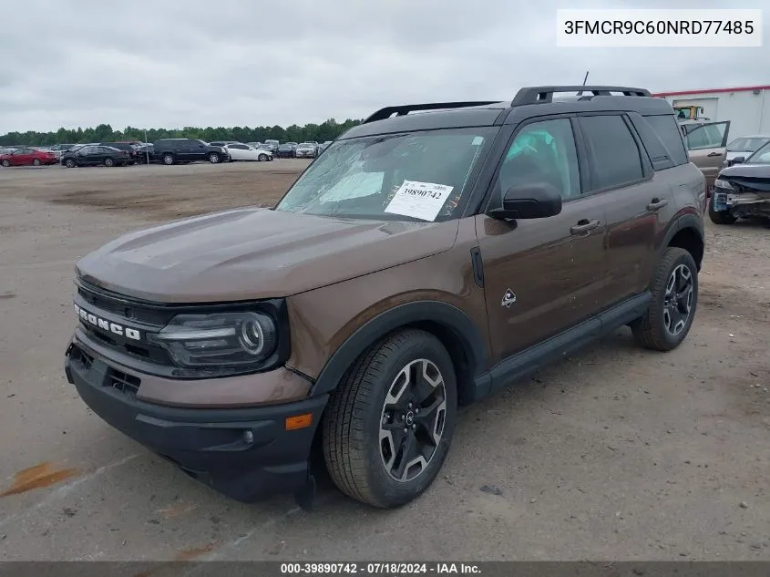 2022 Ford Bronco Sport Outer Banks VIN: 3FMCR9C60NRD77485 Lot: 39890742