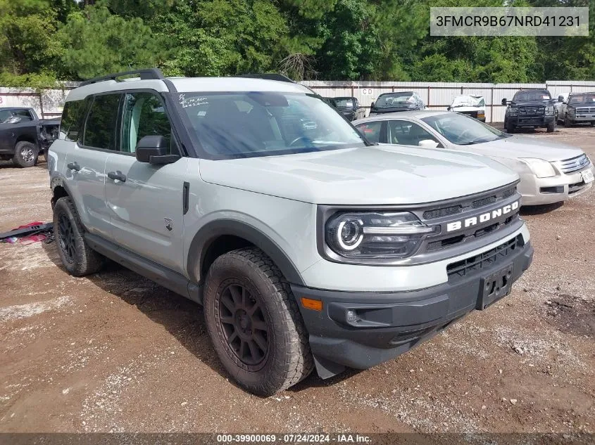 2022 Ford Bronco Sport Big Bend VIN: 3FMCR9B67NRD41231 Lot: 39900069