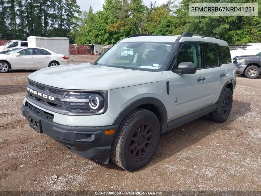 2022 Ford Bronco Sport Big Bend VIN: 3FMCR9B67NRD41231 Lot: 39900069