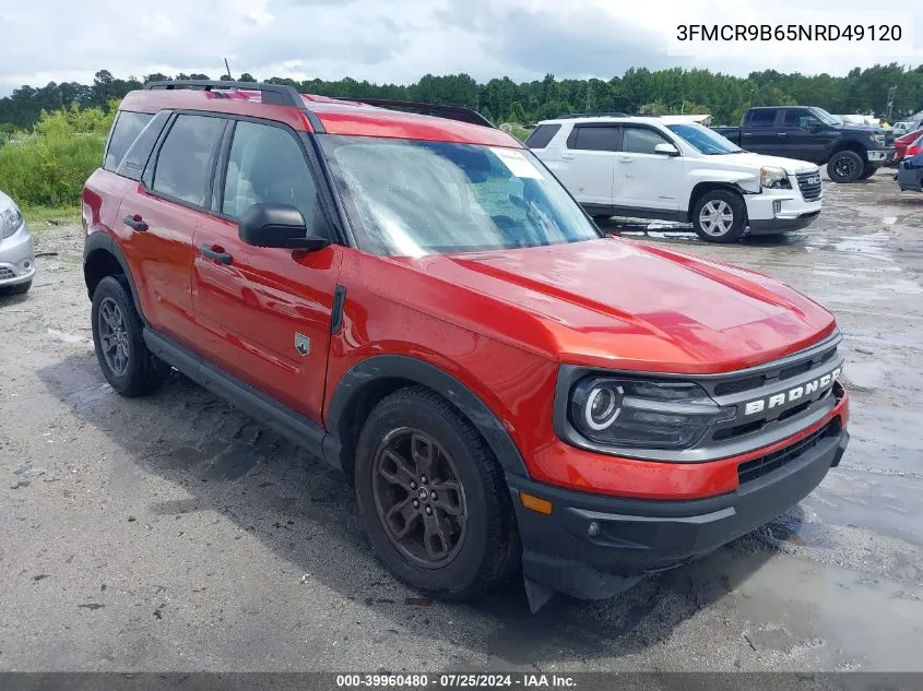 2022 Ford Bronco Sport Big Bend VIN: 3FMCR9B65NRD49120 Lot: 39960480