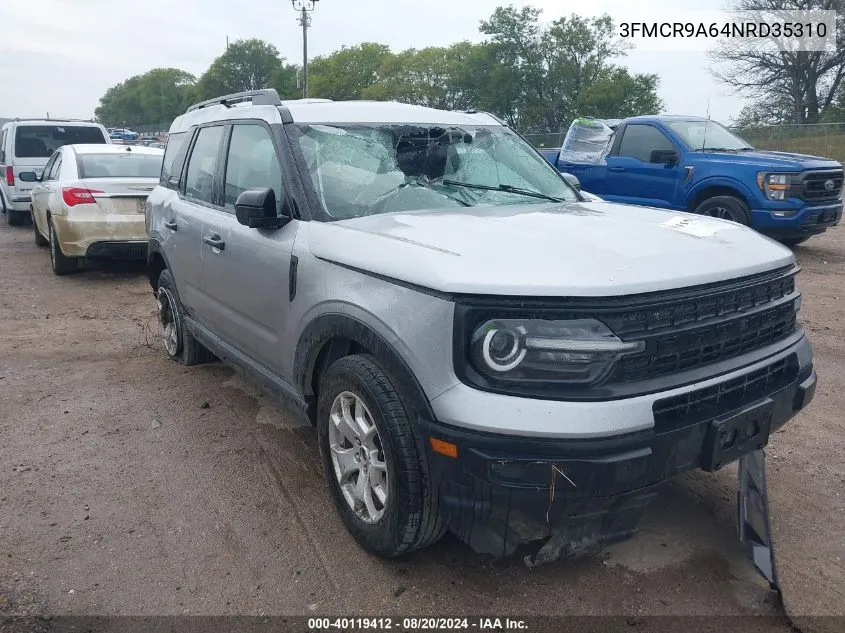 2022 Ford Bronco Sport VIN: 3FMCR9A64NRD35310 Lot: 40119412