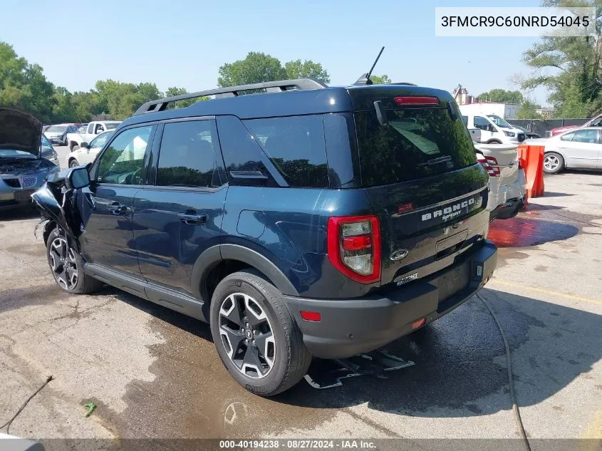 2022 Ford Bronco Sport Outer Banks VIN: 3FMCR9C60NRD54045 Lot: 40194238