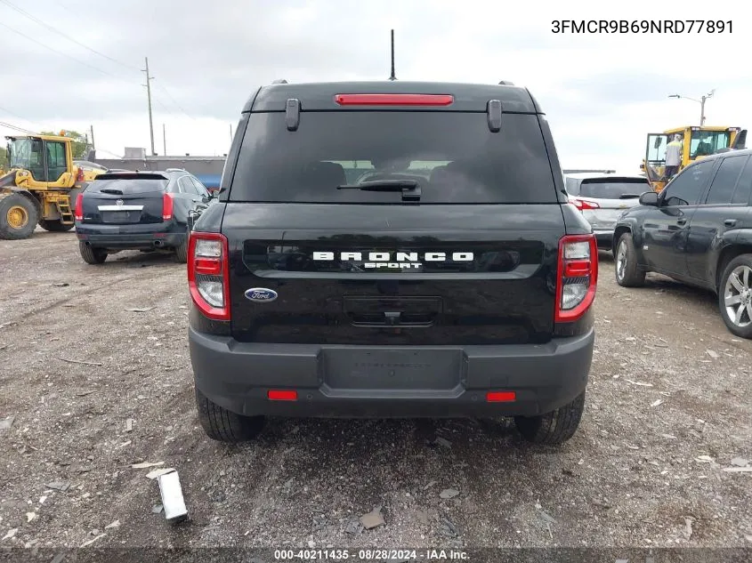 2022 Ford Bronco Sport Big Bend VIN: 3FMCR9B69NRD77891 Lot: 40211435