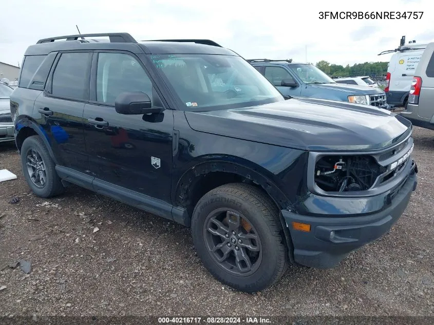 2022 Ford Bronco Sport Big Bend VIN: 3FMCR9B66NRE34757 Lot: 40216717