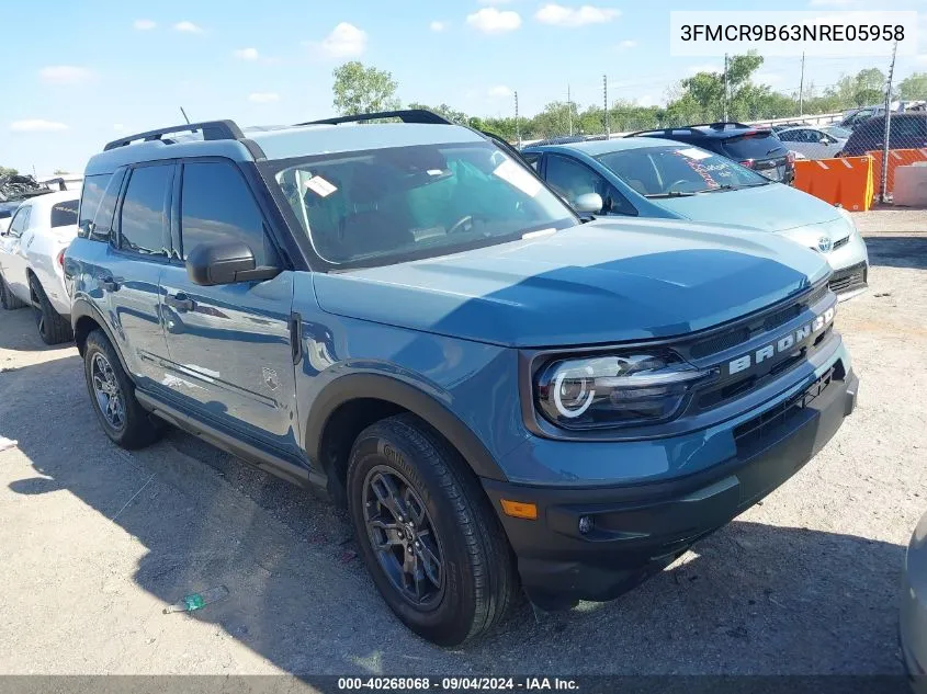 2022 Ford Bronco Sport Big Bend VIN: 3FMCR9B63NRE05958 Lot: 40268068