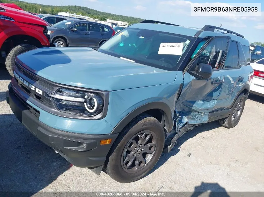 2022 Ford Bronco Sport Big Bend VIN: 3FMCR9B63NRE05958 Lot: 40268068