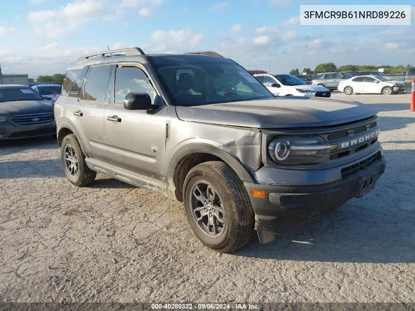 2022 Ford Bronco Sport Big Bend VIN: 3FMCR9B61NRD89226 Lot: 40280322