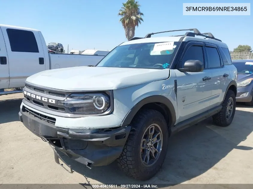 2022 Ford Bronco Sport Big Bend VIN: 3FMCR9B69NRE34865 Lot: 40435511