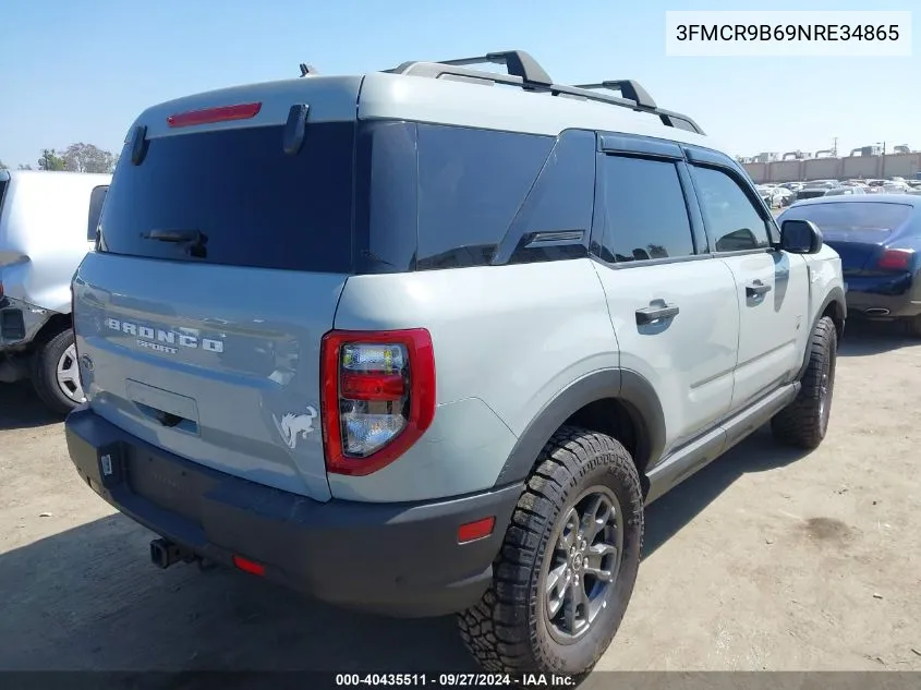 2022 Ford Bronco Sport Big Bend VIN: 3FMCR9B69NRE34865 Lot: 40435511