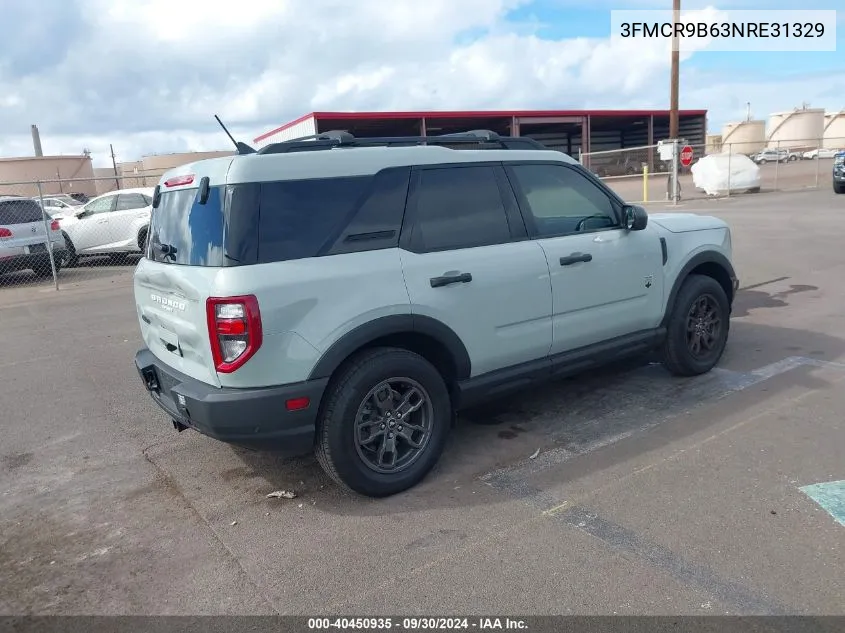 2022 Ford Bronco Sport Big Bend VIN: 3FMCR9B63NRE31329 Lot: 40450935