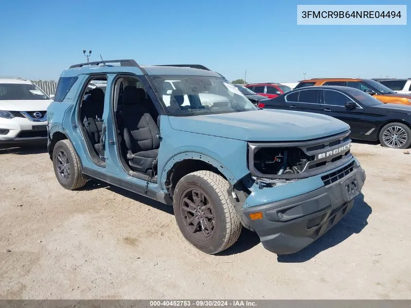 2022 Ford Bronco Sport Big Bend VIN: 3FMCR9B64NRE04494 Lot: 40452753