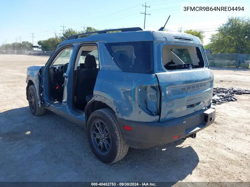 2022 Ford Bronco Sport Big Bend VIN: 3FMCR9B64NRE04494 Lot: 40452753