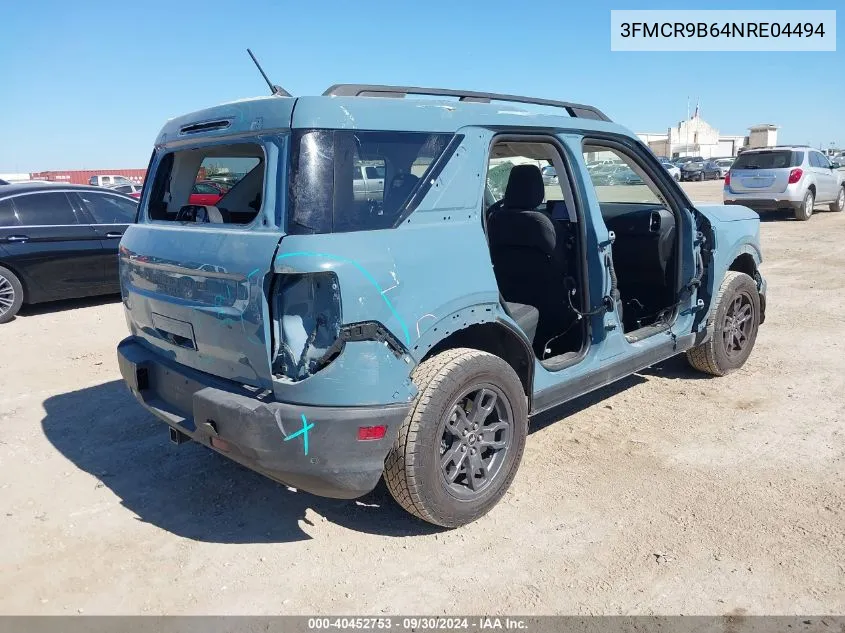 2022 Ford Bronco Sport Big Bend VIN: 3FMCR9B64NRE04494 Lot: 40452753