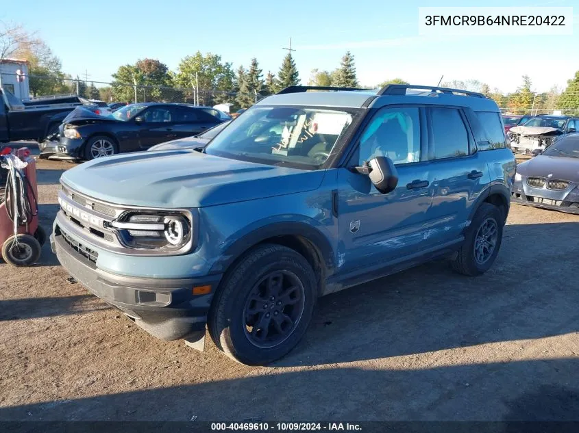 2022 Ford Bronco Sport Big Bend VIN: 3FMCR9B64NRE20422 Lot: 40469610