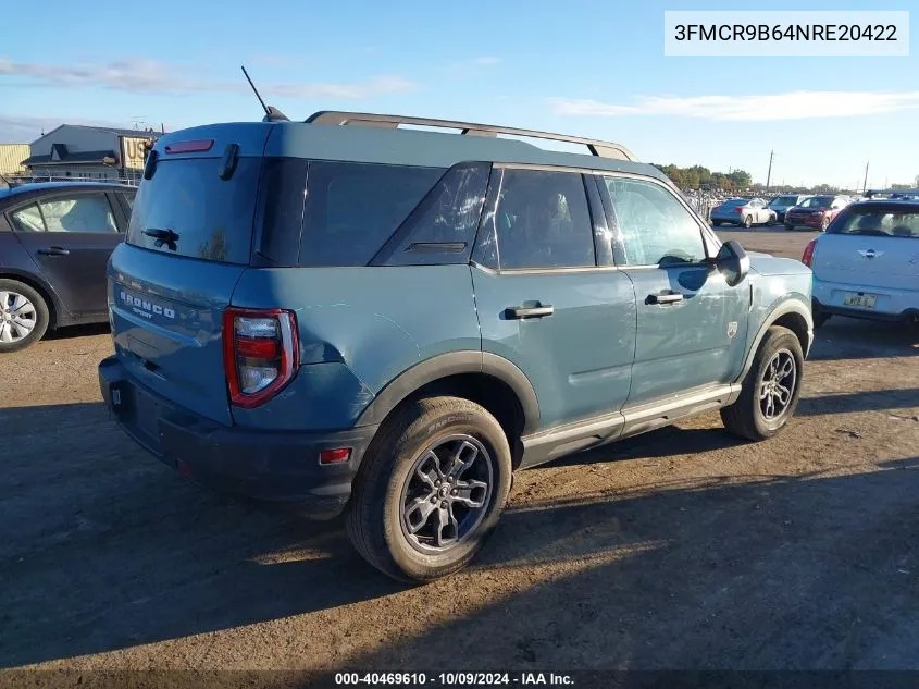 2022 Ford Bronco Sport Big Bend VIN: 3FMCR9B64NRE20422 Lot: 40469610