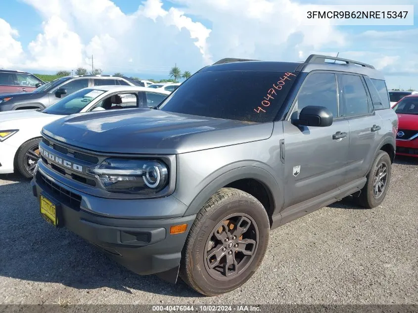 2022 Ford Bronco Sport Big Bend VIN: 3FMCR9B62NRE15347 Lot: 40476044