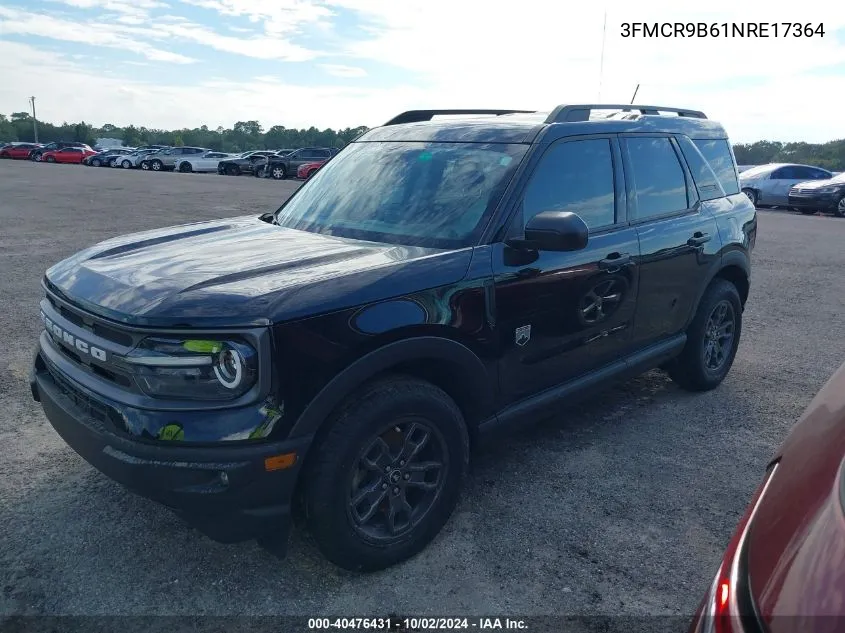 2022 Ford Bronco Sport Big Bend VIN: 3FMCR9B61NRE17364 Lot: 40476431