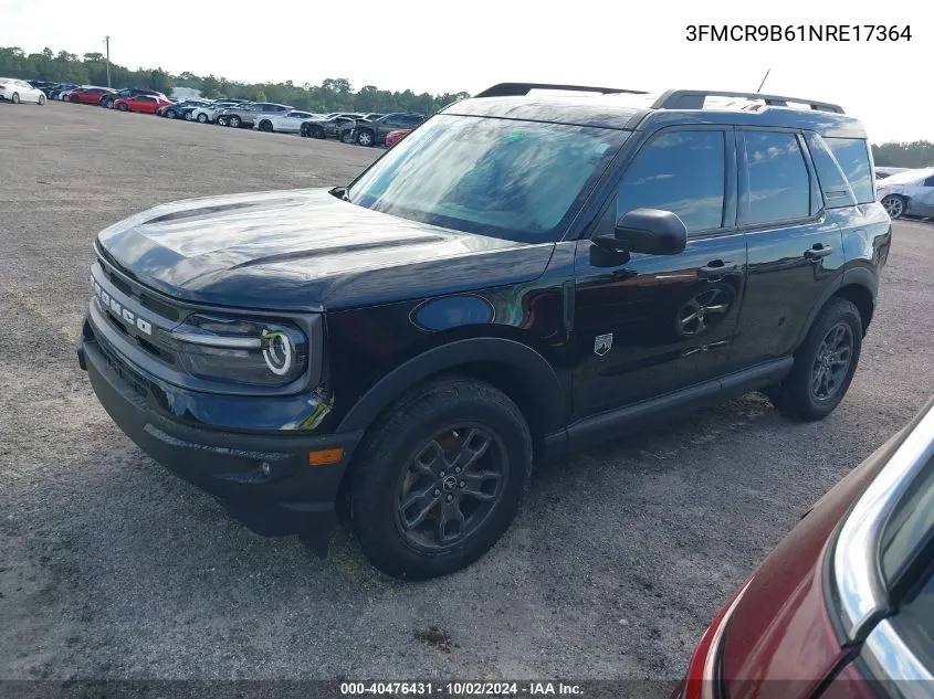 2022 Ford Bronco Sport Big Bend VIN: 3FMCR9B61NRE17364 Lot: 40476431