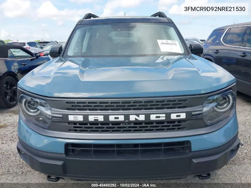 2022 Ford Bronco Sport Badlands VIN: 3FMCR9D92NRE21530 Lot: 40480292