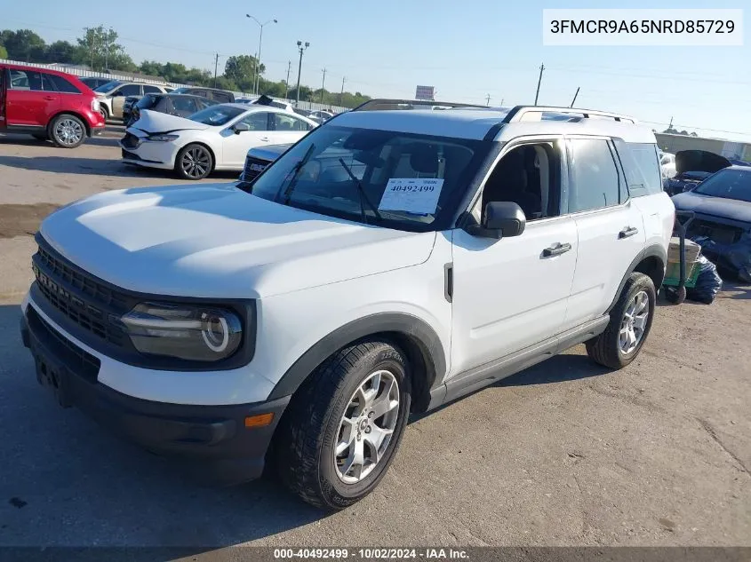 2022 Ford Bronco Sport VIN: 3FMCR9A65NRD85729 Lot: 40492499