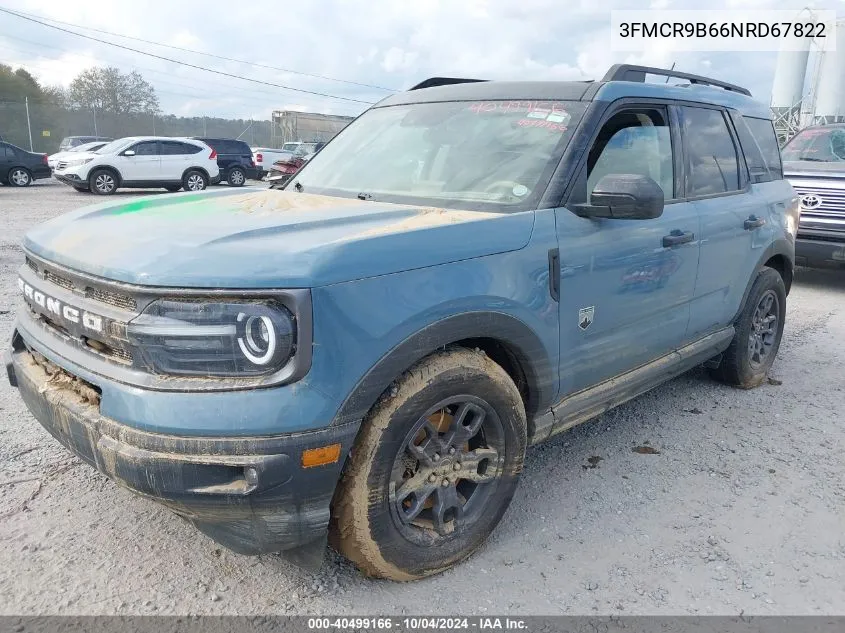 2022 Ford Bronco Sport Big Bend VIN: 3FMCR9B66NRD67822 Lot: 40499166