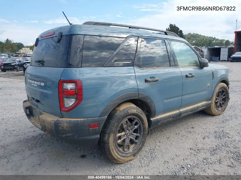 2022 Ford Bronco Sport Big Bend VIN: 3FMCR9B66NRD67822 Lot: 40499166