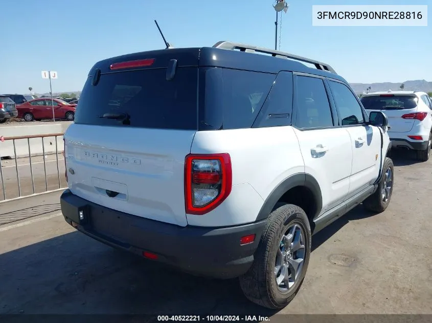 2022 Ford Bronco Sport Badlands VIN: 3FMCR9D90NRE28816 Lot: 40522221