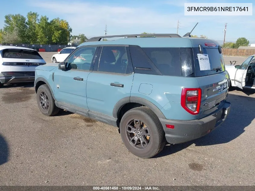 2022 Ford Bronco Sport Big Bend VIN: 3FMCR9B61NRE17641 Lot: 40561458