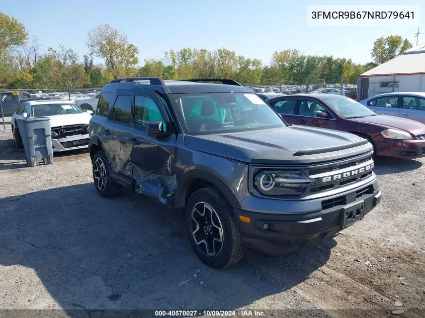 2022 Ford Bronco Sport Big Bend VIN: 3FMCR9B67NRD79641 Lot: 40570027