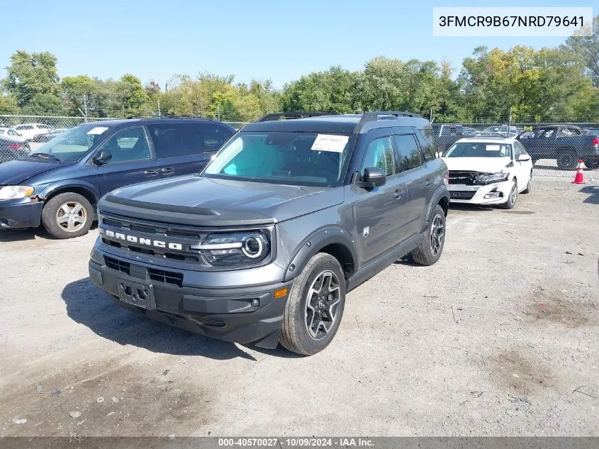 2022 Ford Bronco Sport Big Bend VIN: 3FMCR9B67NRD79641 Lot: 40570027