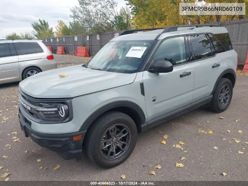 2022 Ford Bronco Sport Big Bend VIN: 3FMCR9B66NRD60109 Lot: 40604523