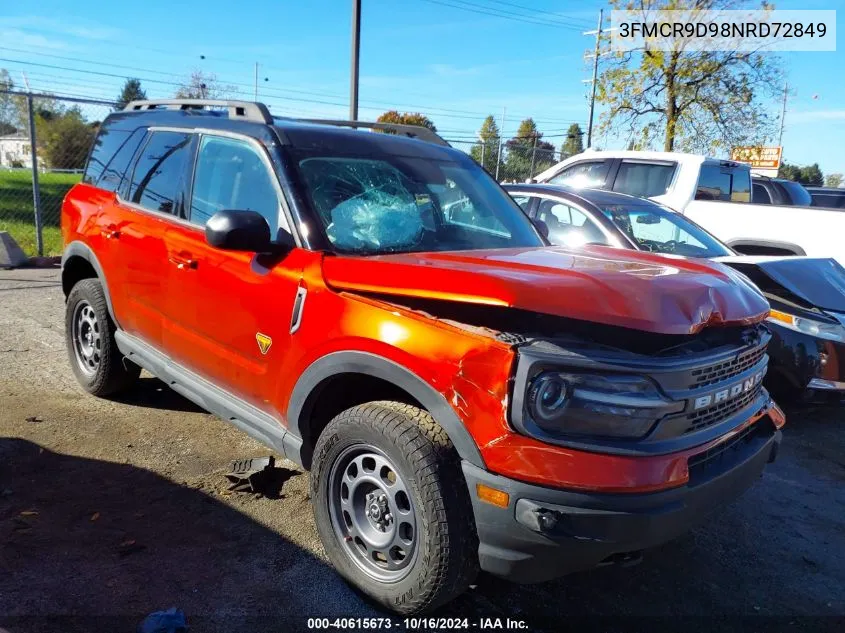 2022 Ford Bronco Sport Badlands VIN: 3FMCR9D98NRD72849 Lot: 40615673