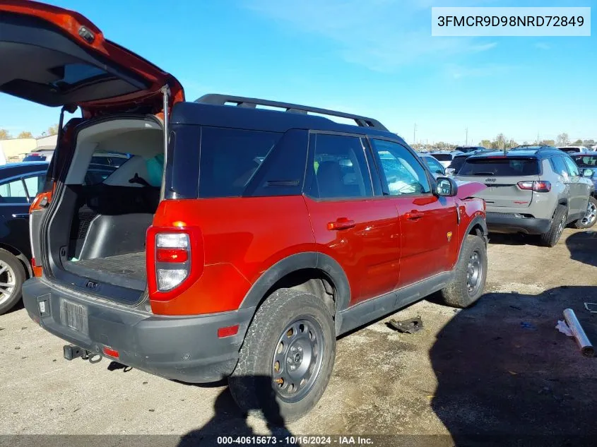 2022 Ford Bronco Sport Badlands VIN: 3FMCR9D98NRD72849 Lot: 40615673