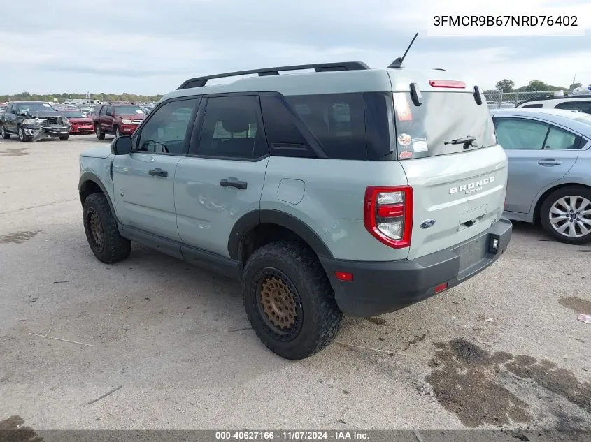 2022 Ford Bronco Sport Big Bend VIN: 3FMCR9B67NRD76402 Lot: 40627166