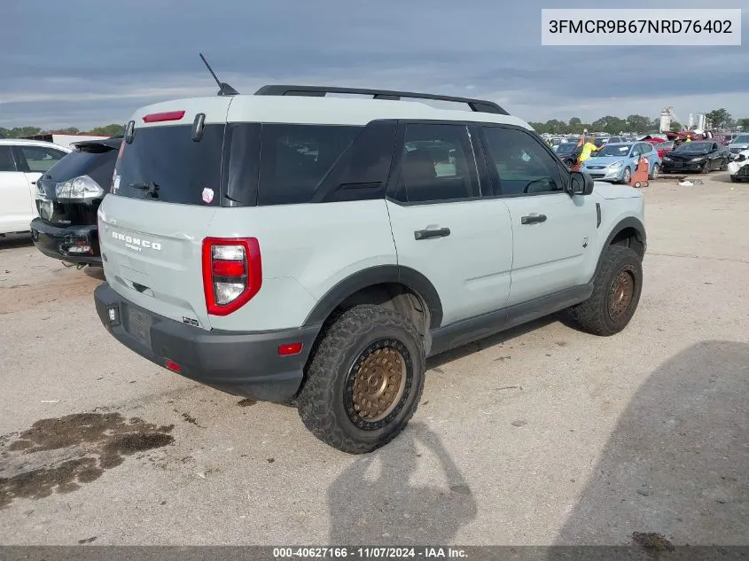 2022 Ford Bronco Sport Big Bend VIN: 3FMCR9B67NRD76402 Lot: 40627166