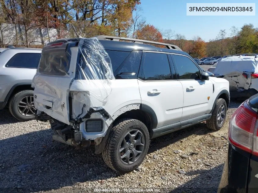 2022 Ford Bronco Sport Badlands VIN: 3FMCR9D94NRD53845 Lot: 40633508