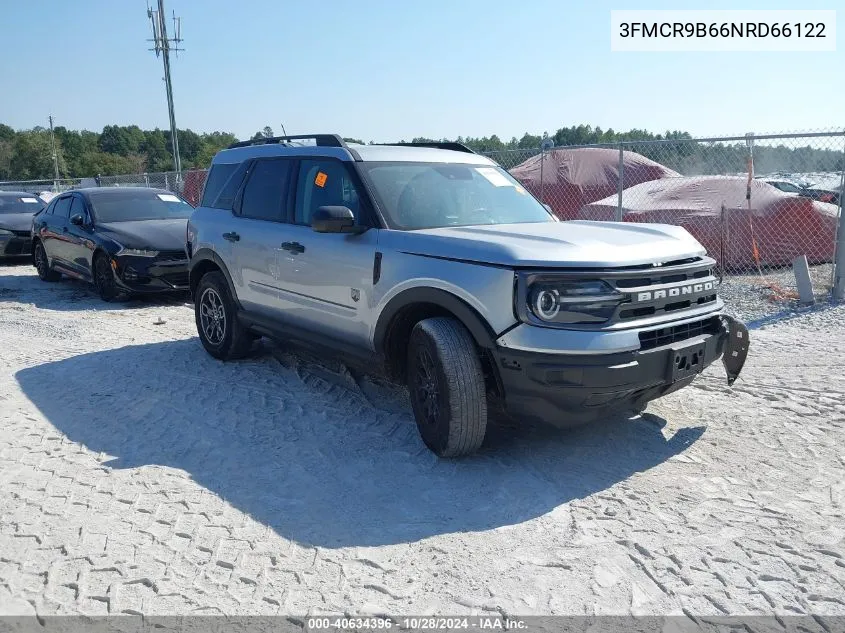 2022 Ford Bronco Sport Big Bend VIN: 3FMCR9B66NRD66122 Lot: 40634396