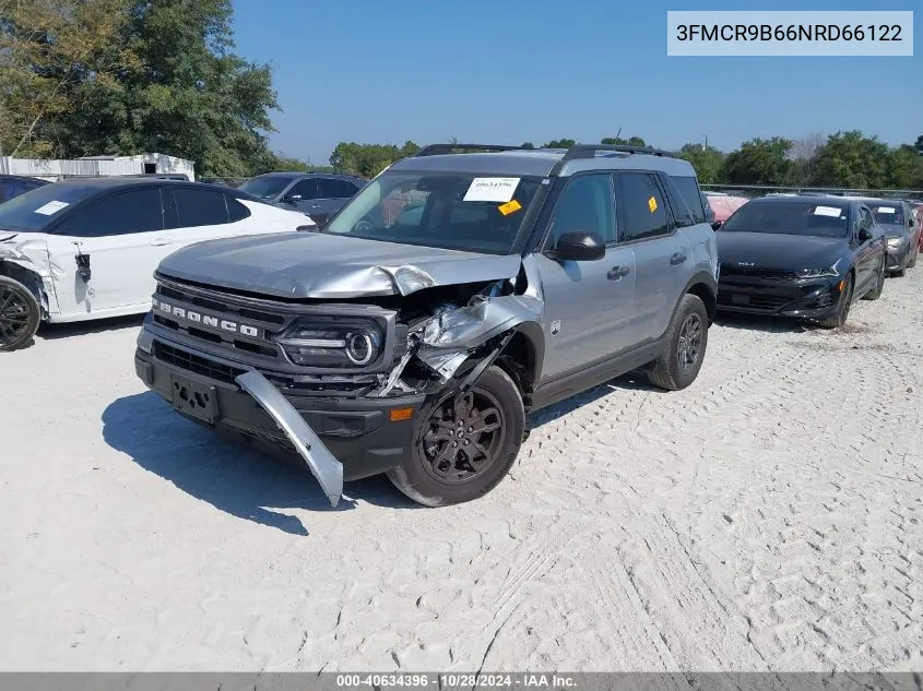 2022 Ford Bronco Sport Big Bend VIN: 3FMCR9B66NRD66122 Lot: 40634396