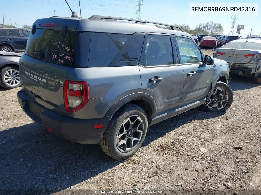 2022 Ford Bronco Sport Big Bend VIN: 3FMCR9B69NRD42316 Lot: 40635780