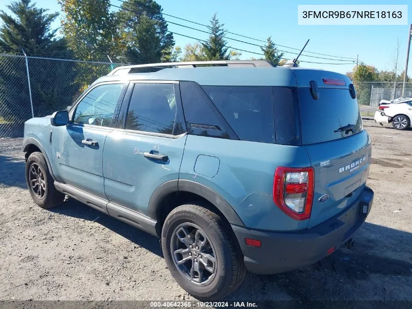 2022 Ford Bronco Sport Big Bend VIN: 3FMCR9B67NRE18163 Lot: 40642365