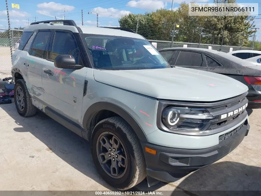 2022 Ford Bronco Sport Big Bend VIN: 3FMCR9B61NRD66111 Lot: 40655202