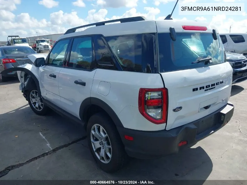 2022 Ford Bronco Sport VIN: 3FMCR9A61NRD24281 Lot: 40664576