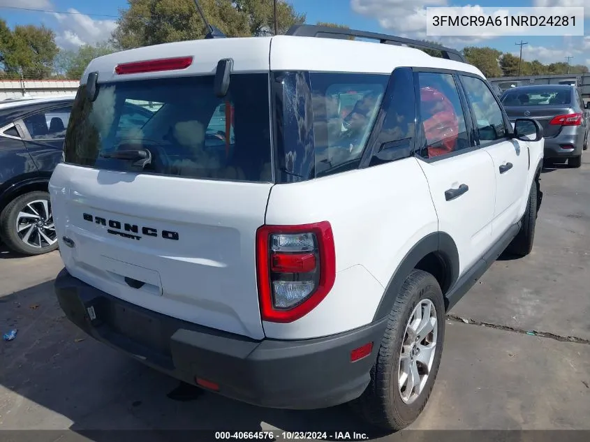 2022 Ford Bronco Sport VIN: 3FMCR9A61NRD24281 Lot: 40664576