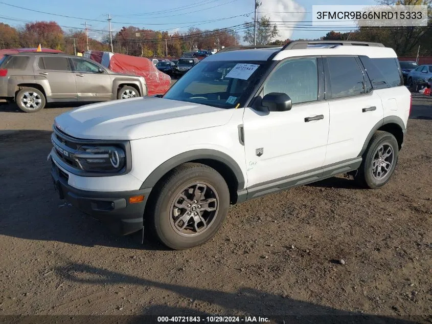 2022 Ford Bronco Sport Big Bend VIN: 3FMCR9B66NRD15333 Lot: 40721843