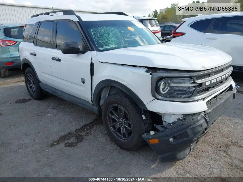 2022 Ford Bronco Sport Big Bend VIN: 3FMCR9B67NRD55386 Lot: 40744133