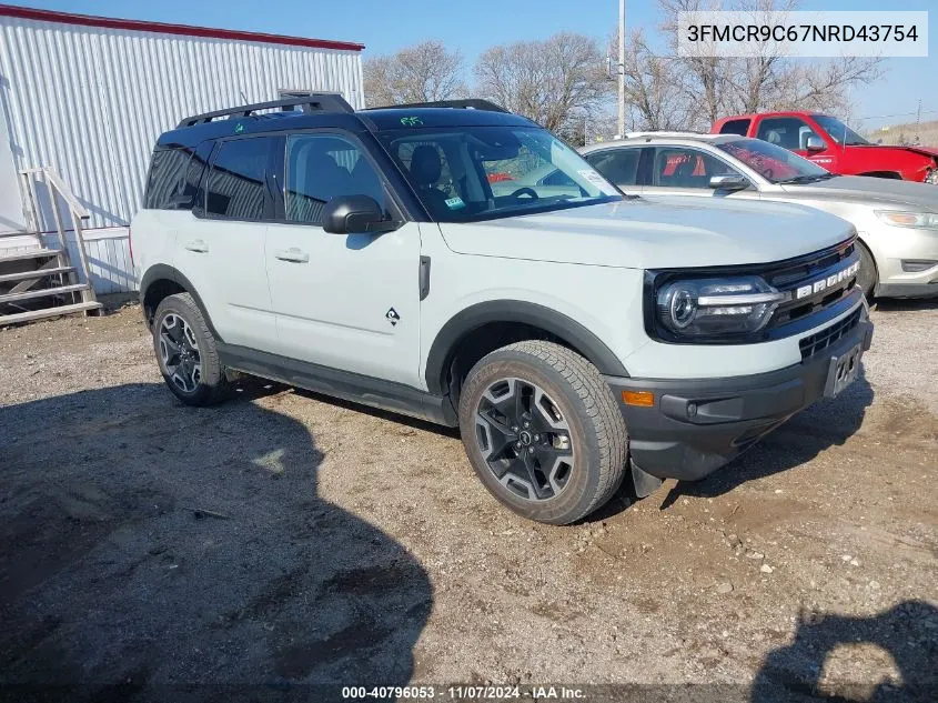 2022 Ford Bronco Sport Outer Banks VIN: 3FMCR9C67NRD43754 Lot: 40796053