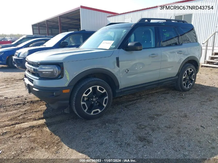 2022 Ford Bronco Sport Outer Banks VIN: 3FMCR9C67NRD43754 Lot: 40796053