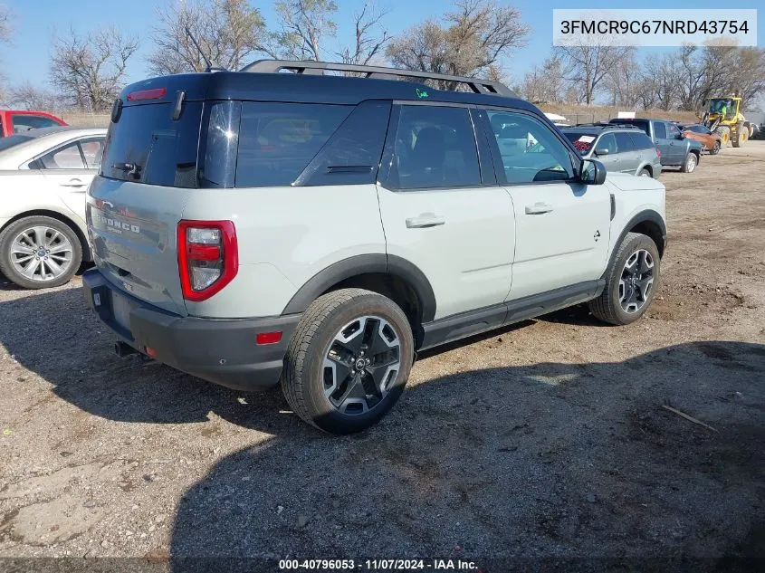 2022 Ford Bronco Sport Outer Banks VIN: 3FMCR9C67NRD43754 Lot: 40796053