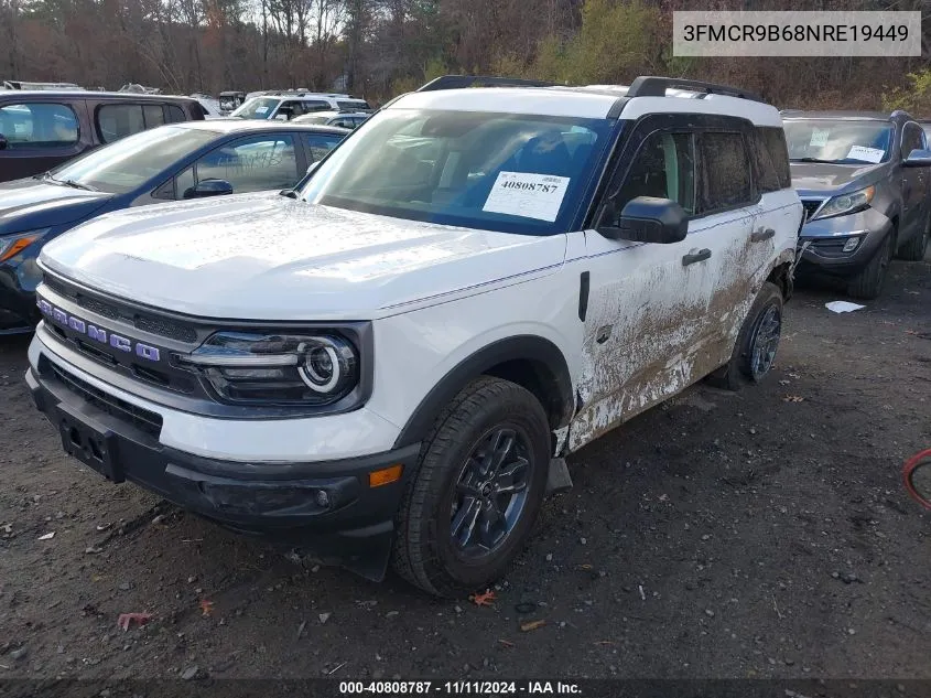 2022 Ford Bronco Sport Big Bend VIN: 3FMCR9B68NRE19449 Lot: 40808787