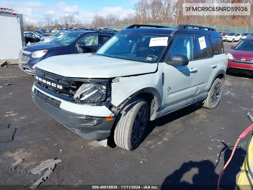 2022 Ford Bronco Sport Outer Banks VIN: 3FMCR9C65NRD59936 Lot: 40819939